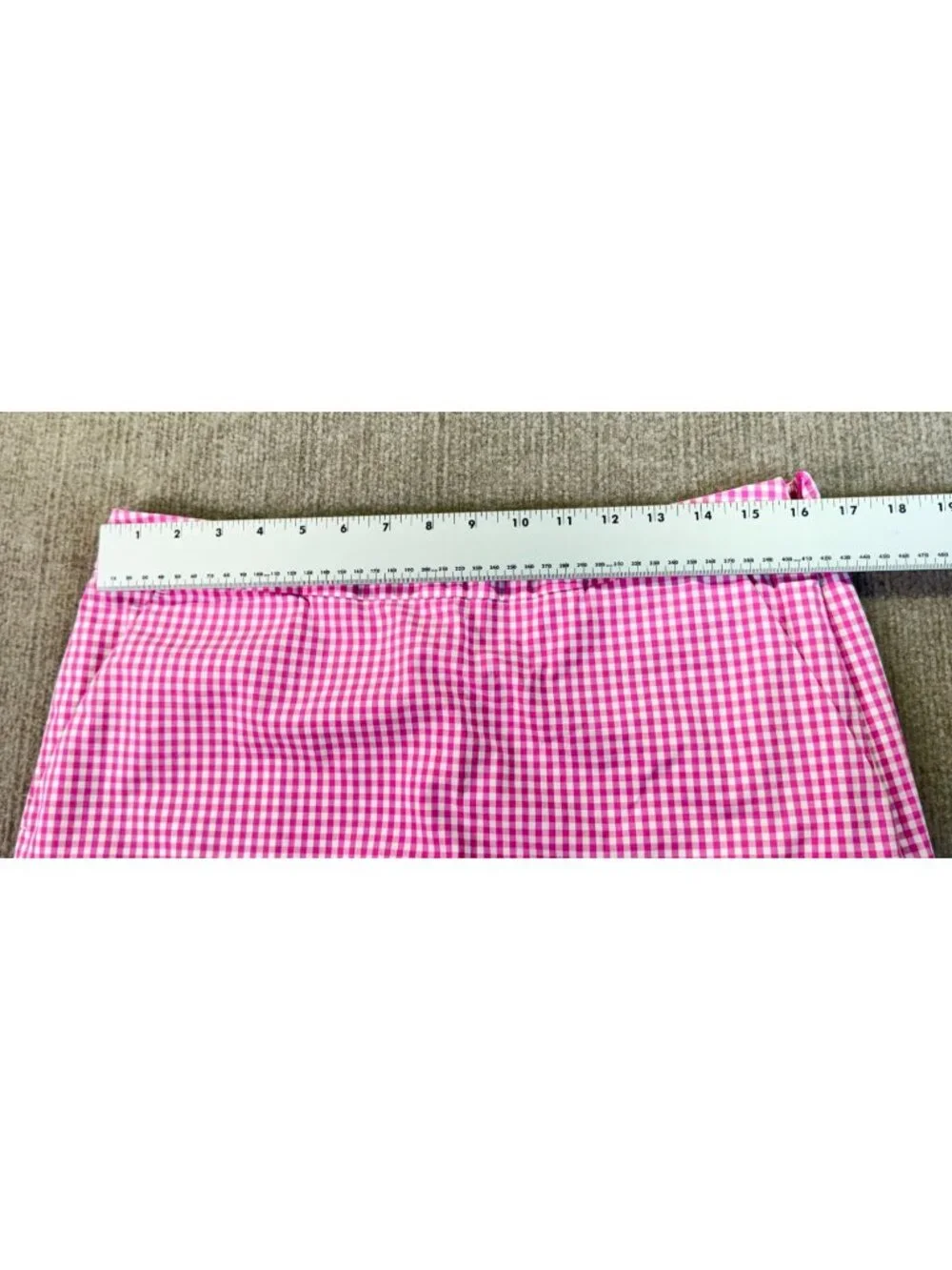 Ralph Lauren Golf Pink White Gingham Skirt Size 10 Vintage Preppy Barbie